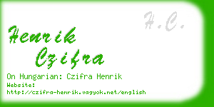 henrik czifra business card